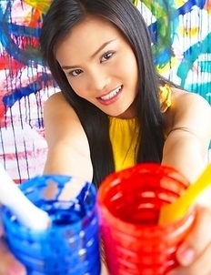 Jib Jarinya is definitely an artist, because she enjoys creating something new every day.