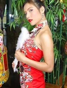 Check out lustful Vanessa Wang in her sexy outfit. She is chilling in her living room and just feeling extremely horny.