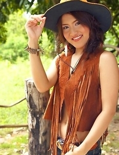 Alluring Milk Yada looks incredible in her cowgirl outfit.