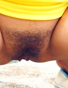 Gorgeous Hunju Sung just got done with her soccer training, but she still feels the energy inside of her that she needs to get rid of.