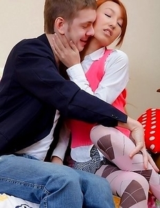 Aja started licking his penis. He got so horny that he shoved his cock in her ass and kept fucking her in doggy style.