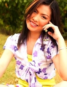 Destiny Poonra set on the ground, started squeezing her tits and pulling her thongs up, which stimulated her pussy.