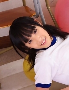 Yuri Hamada in sports equipment plays with balloons a lot