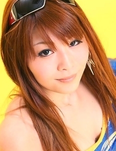 Minami Haduki busty is hot cupcake in blue latex outfit