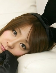 Yuki Aikawa with fishnet stockings and ears is hot bunny
