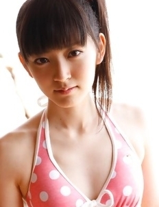 Airi Suzuki in cute bath suit enjoys hot sand on her curves