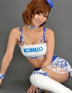 Ichika Nishimura is a doll in fluffy skirt and latex top