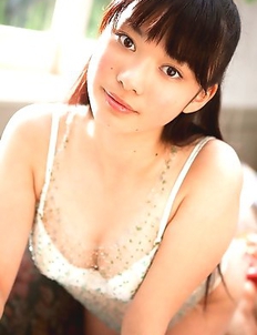 Tomoe Yamanaka Asian with sexy lips sits with nasty bum up in air