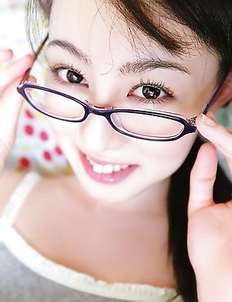 Rina Akiyama Asian with specs changes colorful clothes all day