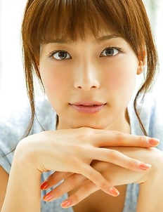 Saki Aibu in blue dress is so sexy doing soap bubbles