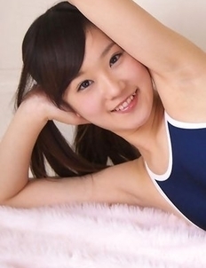 Kana Yuuki in bath suit has some curves she has to expose