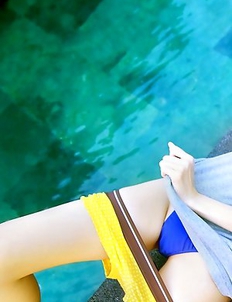 Anri Sugihara in shirt and fishnets shows huge hooters
