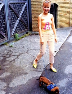 Yuko Nakazawa loves her dog and wearing fancy dresses