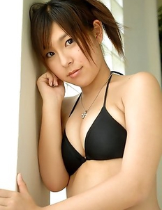 Saya Hikita in blue bath suit is hot making soap balloons