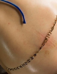 Spandex-wearing oily seductress Kaede Oshiro giving the hottest assjob ever