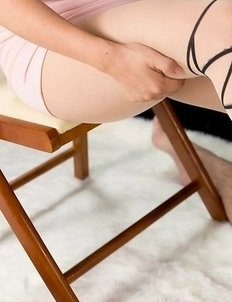 Strict seductress Kaede Oshiro flattens this dude's cock and balls for his pleasure