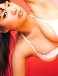 Mirei Naitoh has huge knockers and slit in tiny lingerie