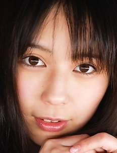 Ruka Kanae fondles her juicy nude cans and nude beaver too
