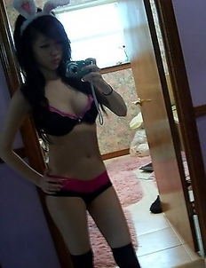 Hot asian teen bunny shows off her super sexy teen body