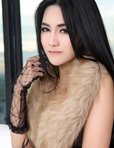 Hot Brunette Namfa in sexy black lingerie