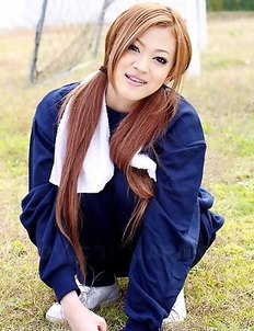 An Umemiya poses out on the field