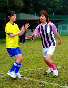 Sexy girls playing soccer naked