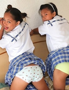 Two cute young Filipina Sally and Nica