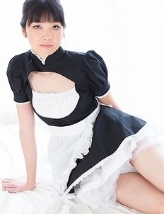 Long-legged maid Anna Matsuda showing her perfect legs in multiple positions