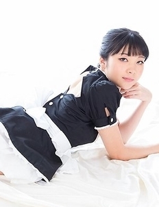 Long-legged maid Anna Matsuda showing her perfect legs in multiple positions