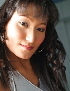 Beautiful Angela Lin shows how dangerous she is! Angela starts posing with knives and she enjoys playing dangerous.