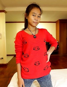 Thai girl treats white dick