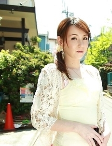 Asian Chika Sasaki in pink and yellow outfit