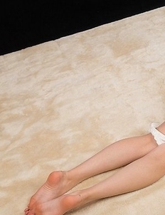 Leggy babe Natsuki Yokoyama jerking this dude's cock with her perfect toes