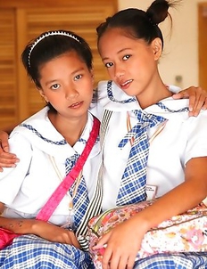 Two cute young Filipina Sally and Nica