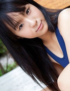 Miho Morita exposes hot butt in bath suit out of the house